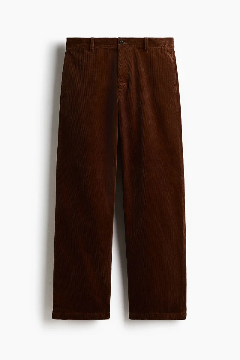 H&M  Relaxed Fit Corduroy trousers for Men | Best Price UAE